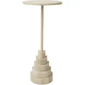 AYTM - Solum Beistelltisch Ø 32 x H 67 cm, sand / travertin