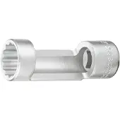Hazet Stoßdämpfer-Steckschlüssel-Einsatz (Doppelsechskant) 2593-21 Vierkant hohl 12,5 mm (1/2 Zoll) Außen-Doppel-Sechskant Profil 21 mm