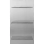 Ferm Living Lager Triple Wandregal, Höhe 65 cm, Aluminium - , Lager Triple, Metallisch, für Wohnzimmer, Aluminium, Modern