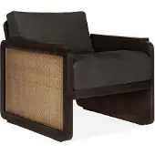 Ethnicraft Panel Lounge Sessel lackiertes Teak dunkelbraun Rattan