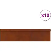 vidaXL Schneckenzauns 16 Stk. 100 x 3,5 x 25 cm Wetterfeststahl Rostig