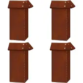 vidaXL Schneckenzauns 20 Stk. 100 x 3,5 x 25 cm Wetterfeststahl Rostig