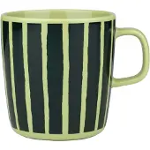 Marimekko - Oiva Piccolo Becher mit Henkel, 400 ml, pear / dark green