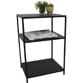 Loft42 | Nachttisch Loft Zwart Metaal 42x63x35 cm | NADUVI