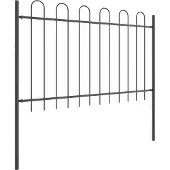 vidaXL Gartenzaun BOXTEL 3 pcs 5,1 x 0,8 m Pulverbeschichteter Stahl