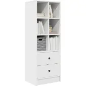 vidaXL Highboard mit Schubladen Weiß 45,5 x 34 x 127 cm