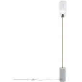 QAZQA Art Deco Stehleuchte aus Messing mit Klarem Glas Rid