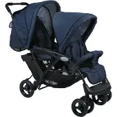 Chic 4 Baby Geschwisterwagen "Duo" mit feststellbaren Doppelschwenk-Vorderrädern