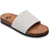 Roxy Sandale "Mannae Slide", Damen, Gr. 7(37), weiß (taupe), Obermaterial: 100% Polyester-Textil, Futter: 100% Textil, Laufsohle: 100% EVA., Schuhe Sandale