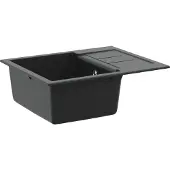 vidaXL Waschbecken Schwarz 620 x 500 mm 80% Quarz und 20% Harz