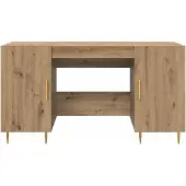 vidaXL Schreibtisch Artisan-Eiche Holzwerkstoff 140 x 50 x 75 cm