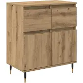 vidaXL Sideboard Artisan-Eiche 60 x 35 x 70 cm Verbundholz und Eisen