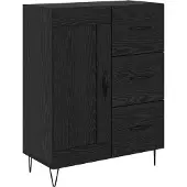 vidaXL Sideboard Schwarze Eiche 69,5 x 34 x 90 cm Holzwerkstoff