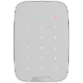Ajax KeyPad Plus Bedienfeld mit Kabellose Touch-Tastatur (RFID, Bluetooth, DESFire, weiß)