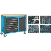 Hazet Wkz.wagen 179NW-7/230 B1150xT600xH964mm 450kg 7 Schubl.230-tlg.Stahlbl.