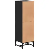 vidaXL Sideboard Schwarz Eichen-Optik 35 x 37 x 117 cm