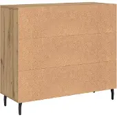 vidaXL Sideboard Artisan-Eiche 90 x 34 x 80 cm Holzwerkstoff