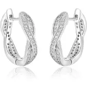 Beneto Round silver earrings AGU1201 (L)