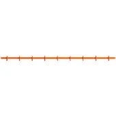 String - Relief Hakenleiste, groß, 123 cm, orange
