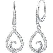 Silvego Silver earrings drops hook JJJE0011