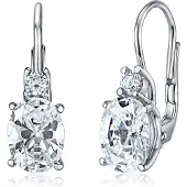 Silvego Silver earrings with clear zircons Sierra SILVEGOB31811C