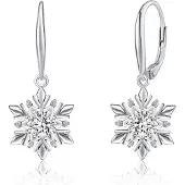 Silvego Elegant Silver Earrings Snowflake JJJE0811sw