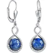 Silvego Silver earrings with natural Kyanite JST14710KE