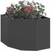 vidaXL Eckpflanzer Schwarz 45 x 45 x 35 cm Stahl