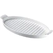 Westmark Spargelplatte m. Bodenrillen, 39.5x20x4 cm, Porzellan