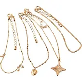 J. Jayz Fußkette "Metall Glänzend gelb vergoldet", gelb, Fußketten, Damen, 22+7cm, Metall, glänzend, Fußkette