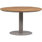Woood Vela Tisch Garten Rund Alu/Holz Natural/Sand