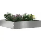 vidaXL Rasenkante 60 x 60 x 13 cm Verzinkter Stahl Silber