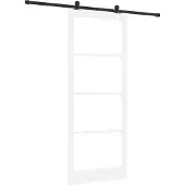 vidaXL Schiebetür ORKDAL Weiß 93 x 232 cm Massivholz Kiefer und Glas