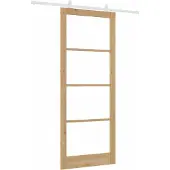 vidaXL Schiebetür ORKDAL Natur 93 x 232 cm Massivholz Kiefer und Glas