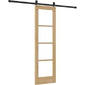 vidaXL Schiebetür ORKDAL Natürlich und Schwarz 61 x 198,5 cm