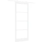 vidaXL Schiebetür ORKDAL Weiß 93 x 232 cm Massivholz Kiefer und Glas