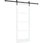 vidaXL Schiebetür Weiß und Schwarz 83 x 202 cm