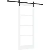 vidaXL Schiebetür ORKDAL Weiß und Schwarz 83 x 202 cm