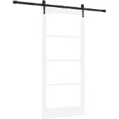 vidaXL Schiebetür Weiß und Schwarz 93 x 202 cm