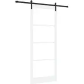 vidaXL Schiebetür ORKDAL Weiß und Schwarz 93 x 232 cm