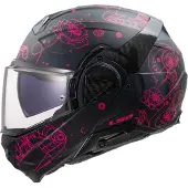 LS2 FF910 Advant II Sophia Schwarz Pink Klapphelm Größe L