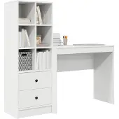 vidaXL Schreibtisch Weiß 135,5 x 40 x 127 cm 2 stk.