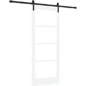 vidaXL Schiebetür ORKDAL Weiß und Schwarz 83 x 202 cm