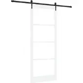 vidaXL Schiebetür ORKDAL Weiß 93 x 232 cm Massivholz Kiefer und Glas