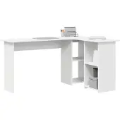 vidaXL Schreibtisch Weiß Holzwerkstoff 142 x 102 x 73 cm