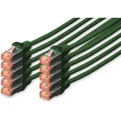 Digitus CAT 6 S/FTP Patchkabel, 10 Stück, 1 m, Cat6, S/FTP (S-STP), RJ-45, RJ-45, Grün