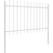 vidaXL Gartenzaun WOERDEN 1,7 x 0,8 m Pulverbeschichteter Stahl Weiß