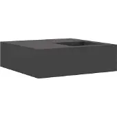 vidaXL Feuerstelle Schwarz 100 x 100 x 30 cm Wetterfeststahl