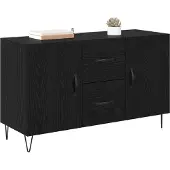 vidaXL Sideboard Schwarz Eichen-Optik 100 x 36 x 60 cm Holzwerkstoff