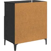 vidaXL Sideboard Schwarz Eichen-Optik 60 x 35 x 70 cm Holzwerkstoff